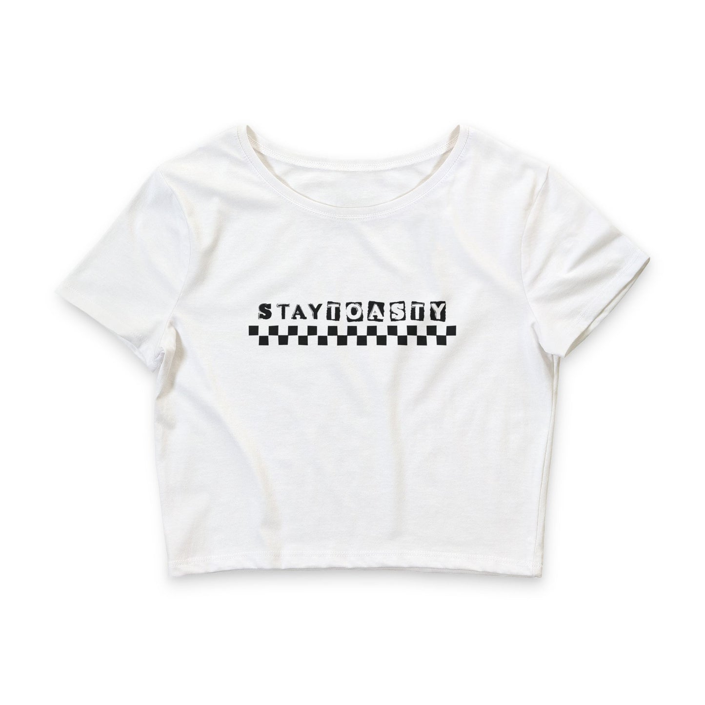 Wave Check Crop Tee | 2 Color Options