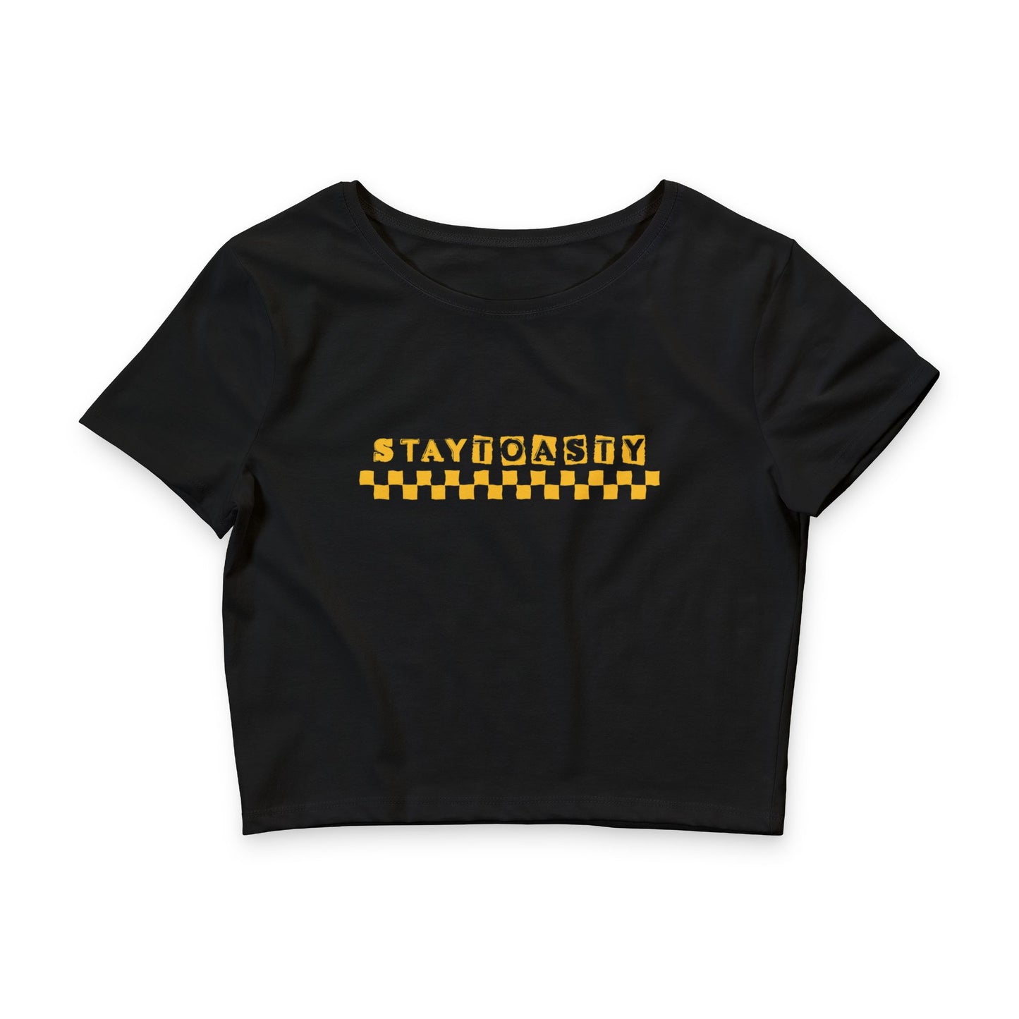Wave Check Crop Tee | 2 Color Options