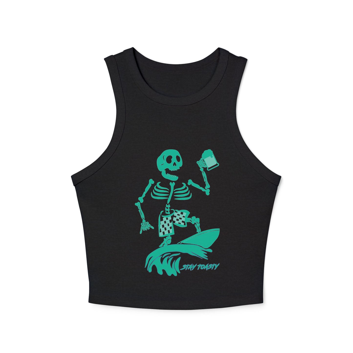 Party Wave Micro Rib Racer Tank Top | 2 color options