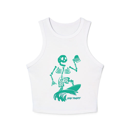 Party Wave Micro Rib Racer Tank Top | 2 color options