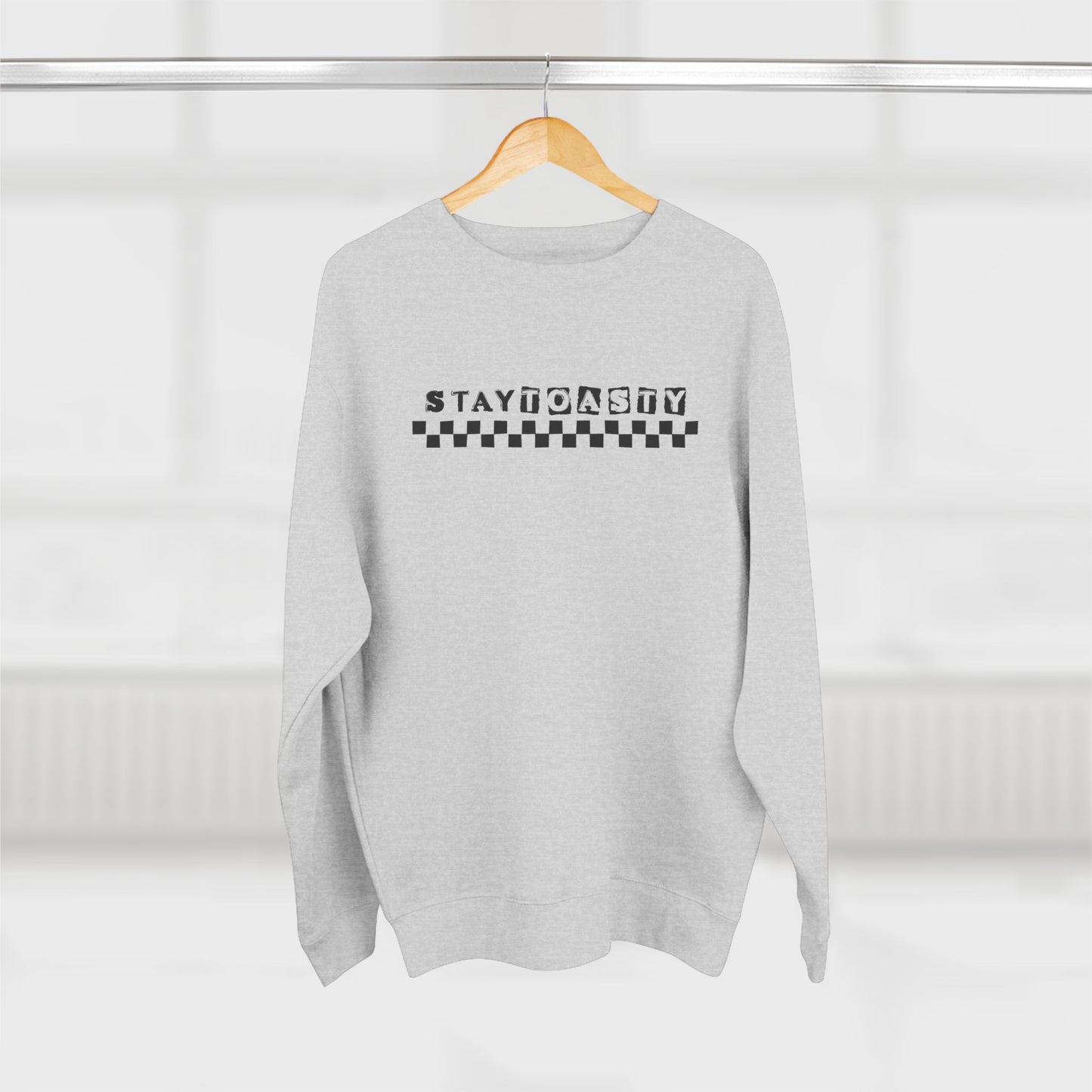Wave Check Crewneck Sweatshirt | 2 colour options