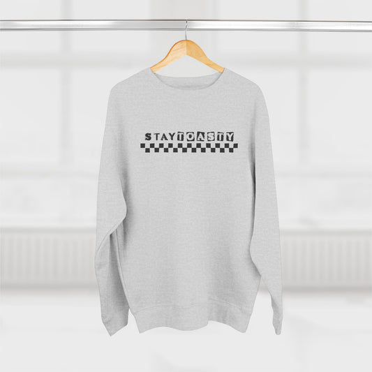Wave Check Crewneck Sweatshirt | 2 colour options