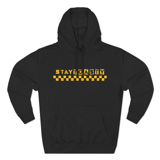 Wave Check Three-Panel Fleece Hoodie