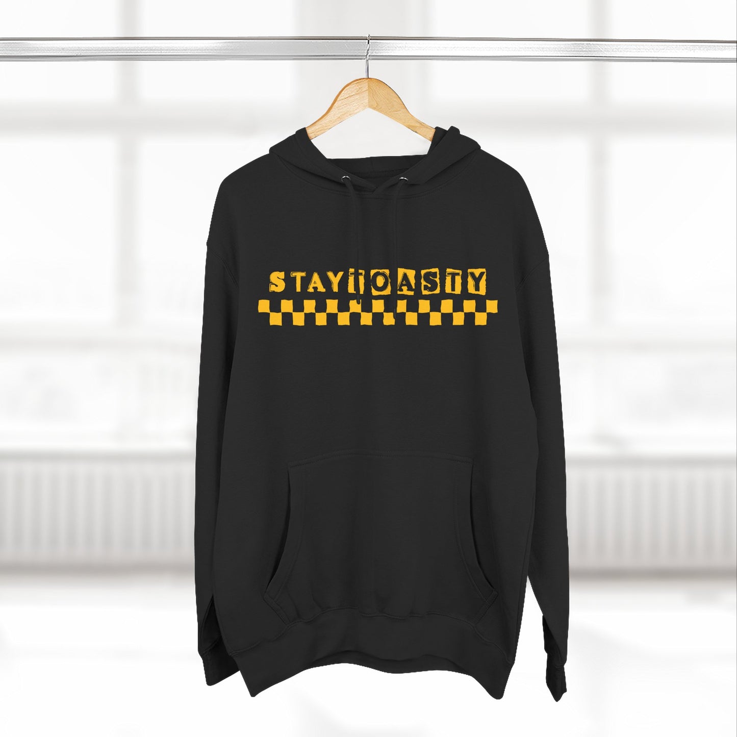 Wave Check Three-Panel Fleece Hoodie